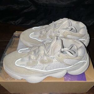 Yeezy Cream and Tan Sneakers